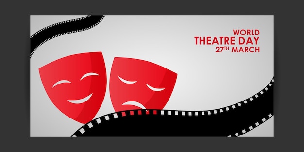 Vector illustration of World Theatre Day