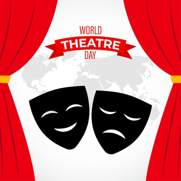 Vector illustration of World Theatre Day