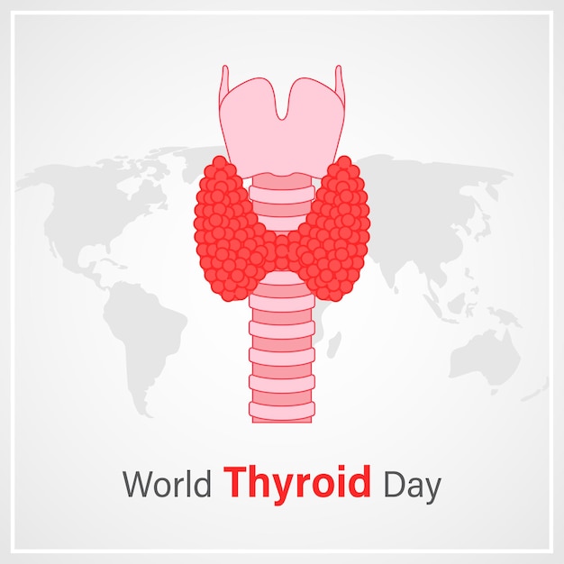 Vector vector illustration for world thyroid day banner