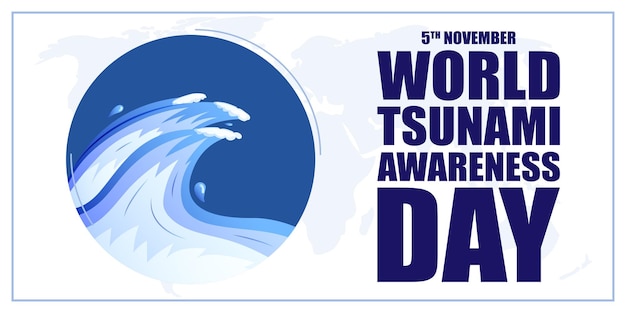 Vector illustration for world tsunami awareness day