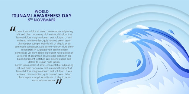 Vector illustration for world tsunami awareness day