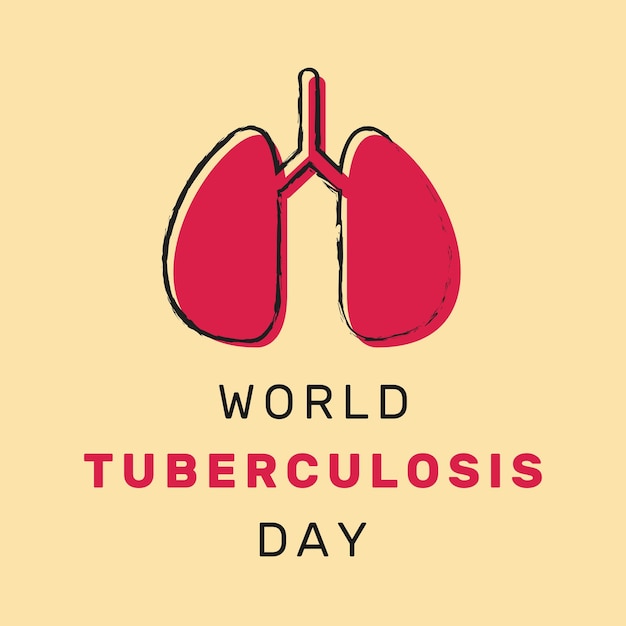 Vector illustration of World Tuberculosis Day March 24. TB awareness sign