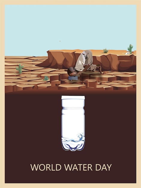 Vector illustration of World Water Day