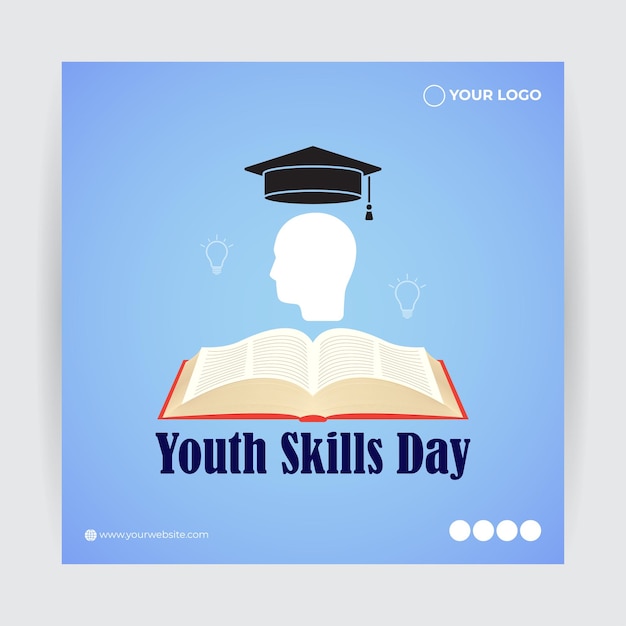 Vector illustration for World Youth Skills Day