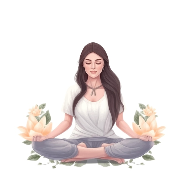 Vector Illustration of Yoga day