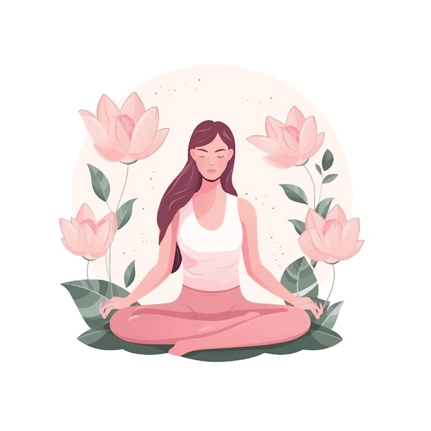 Vector Illustration of Yoga day