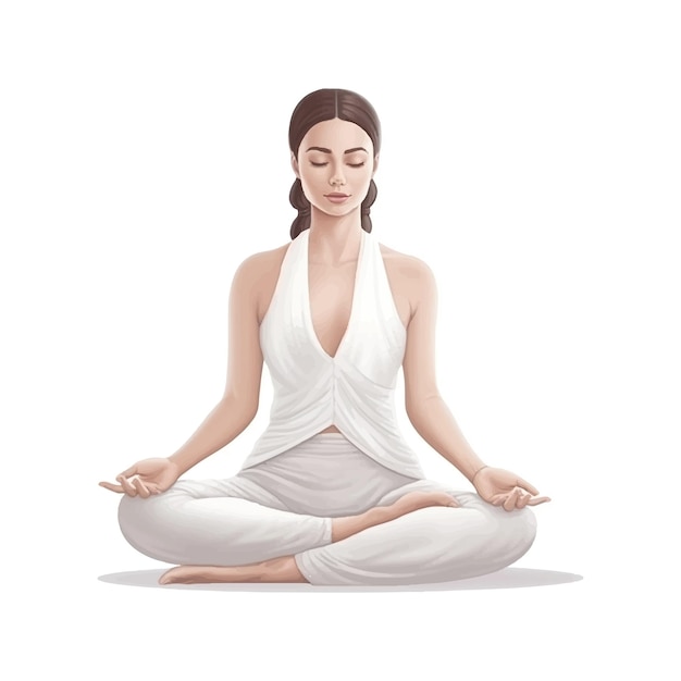 Vector Illustration of Yoga day