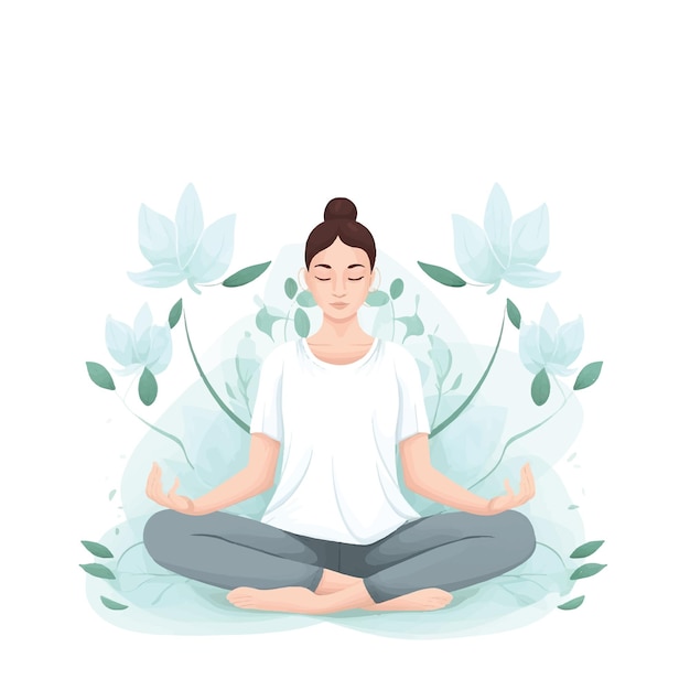 Vector Illustration of Yoga day