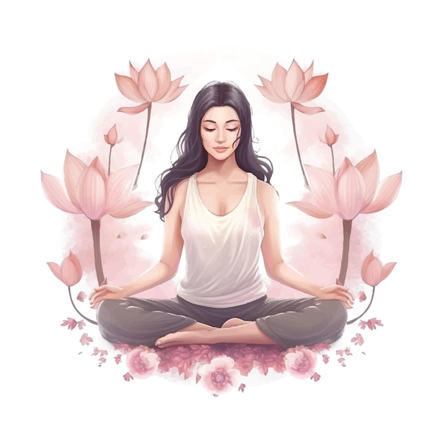 Vector Illustration of Yoga day