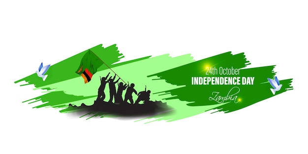 Vector illustration for Zambia independence day.