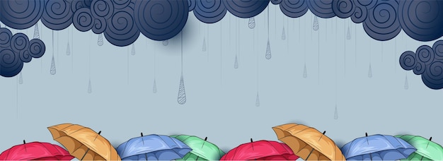 vector illustrationBanner Monsoon season Offer or Sale for Monsoon season