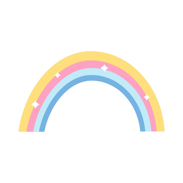 Vector illustrationrainbow is cute simple flat style Perfect for decorating children's products