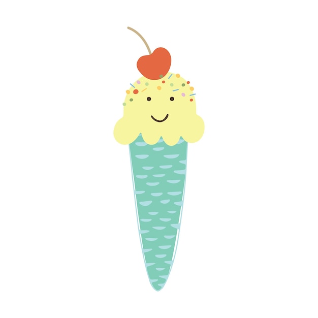 Vector illustrations of cute animals ice cream