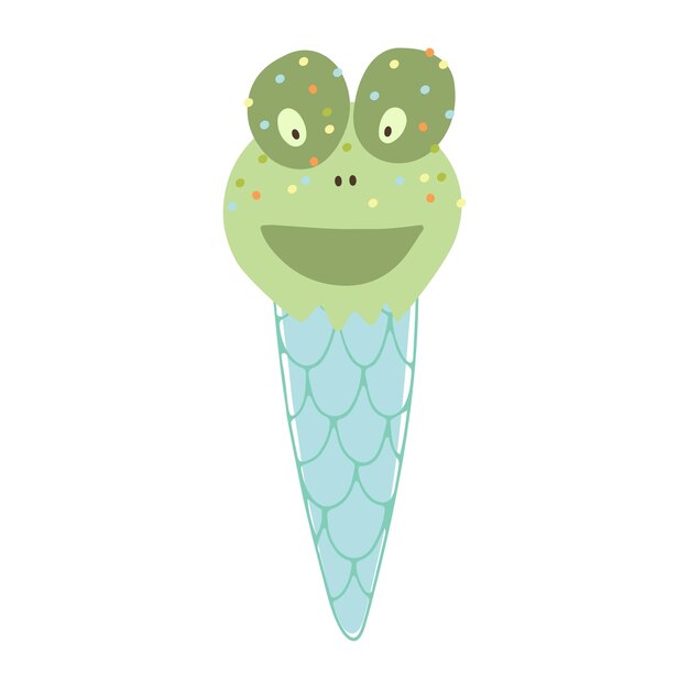 Vector illustrations of cute animals ice cream