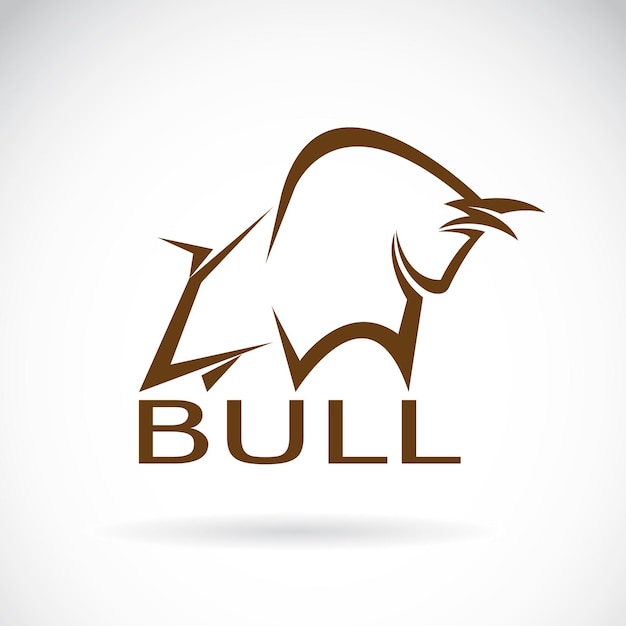 Vector image of an bull design on a white background