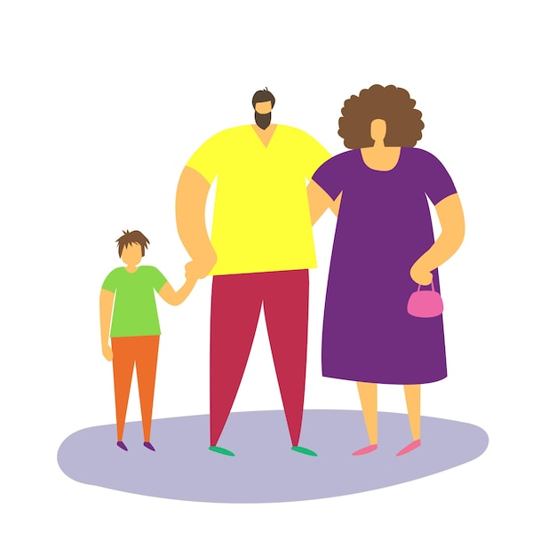 Vector image family with a child