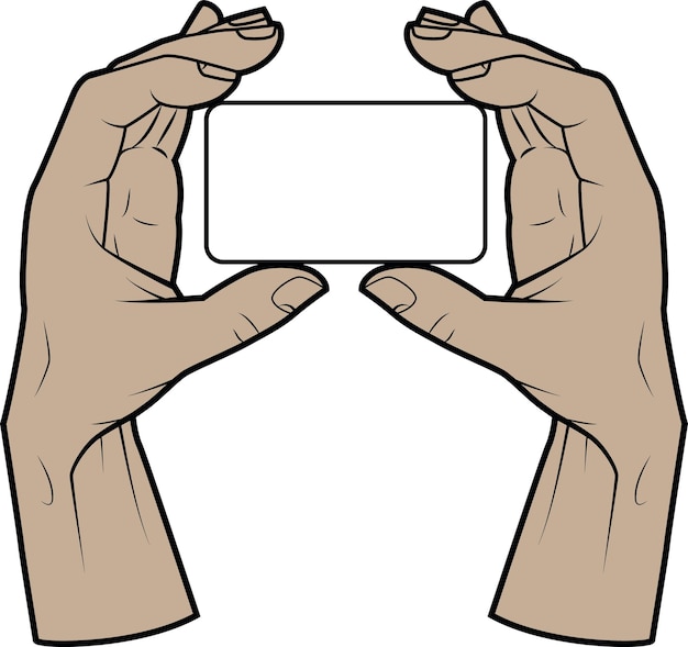 Vector Image Of Hands Holding A Blank Card For Text Message Isolated On Transparent Background