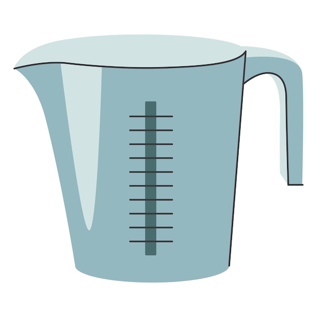 Vector image of a kitchen measuring cup for liquids and bulk products Kitchen items