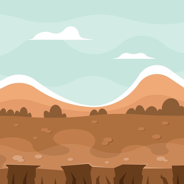 Vector Image Of A Landscape For Video Game Isolated On Transparent Background