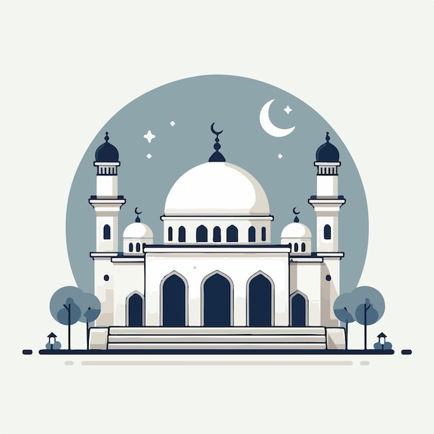 Vector image of a magnificent and beautiful mosque