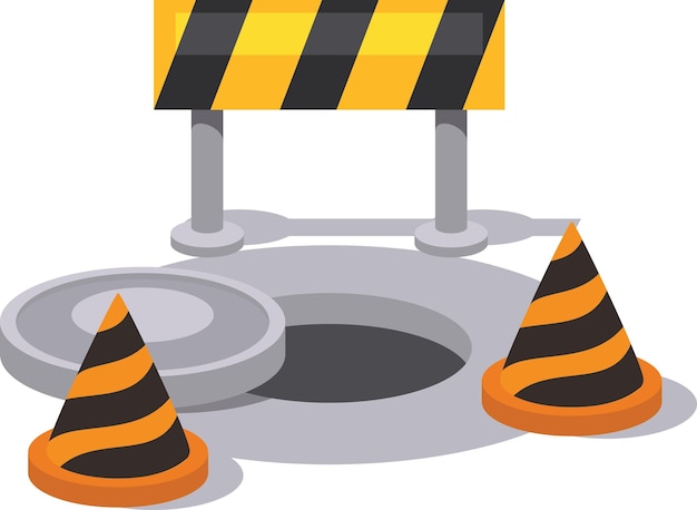 Vector Image Of A Manhole On The Street Isolated On Transparent Background