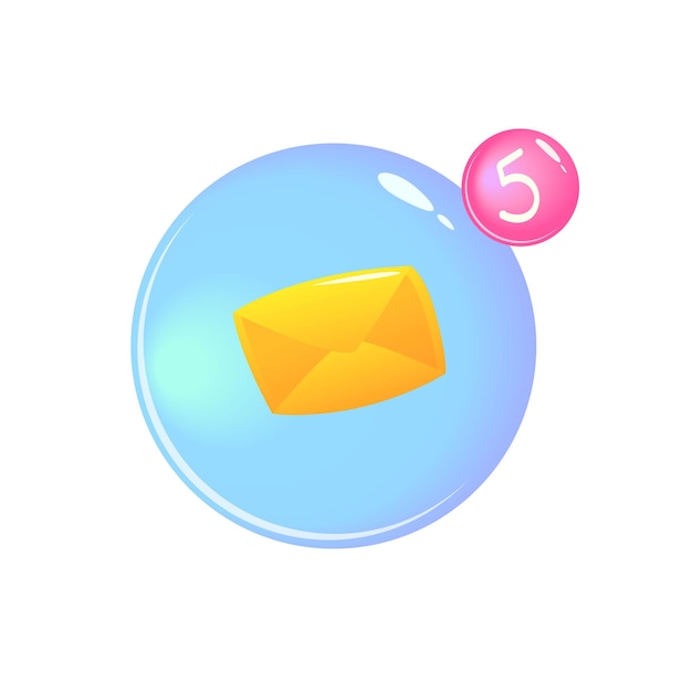 Vector image Message notification Message envelope Icon