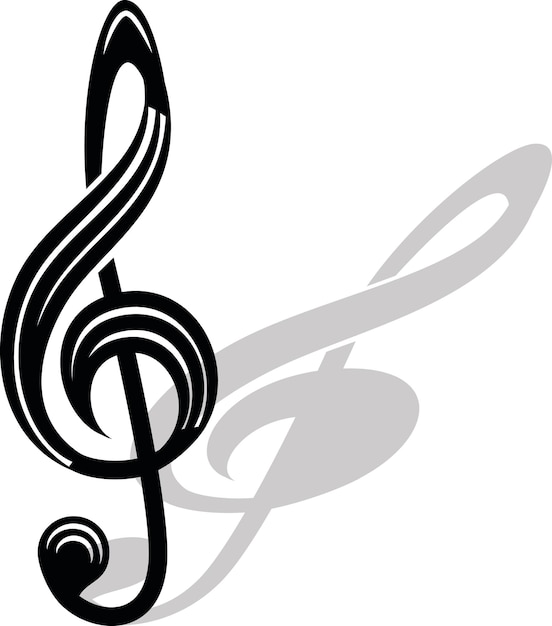 Vector Image Of Musical Key Isolated On Transparent Background