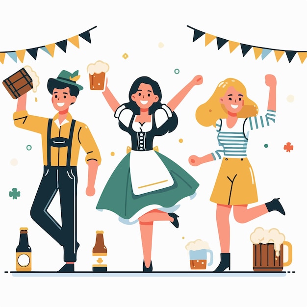 Vector image of the oktoberfest celebration