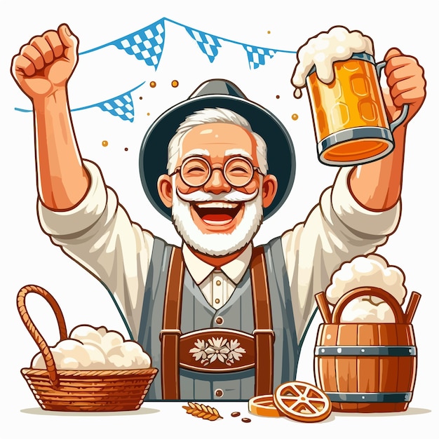 Vector image of the oktoberfest celebration