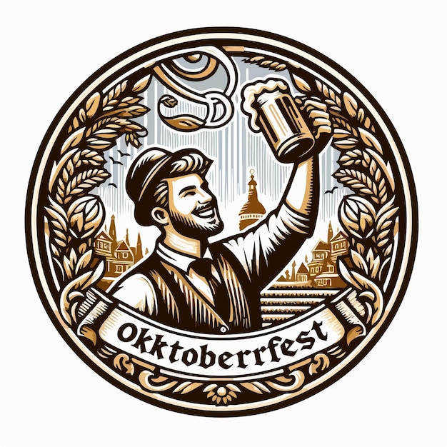 Vector image of the oktoberfest celebration