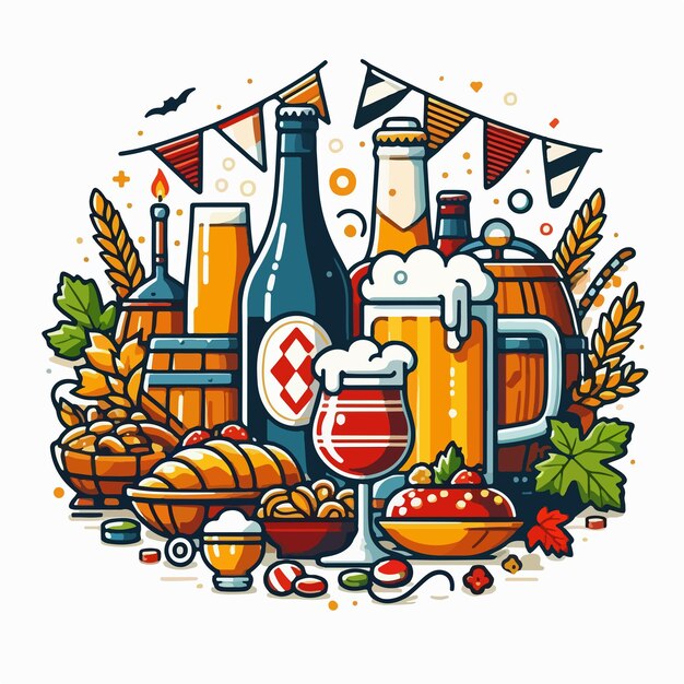 Vector vector image of the oktoberfest celebration