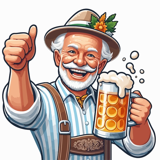 Vector image of the oktoberfest celebration