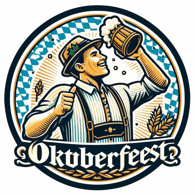 Vector image of the oktoberfest celebration