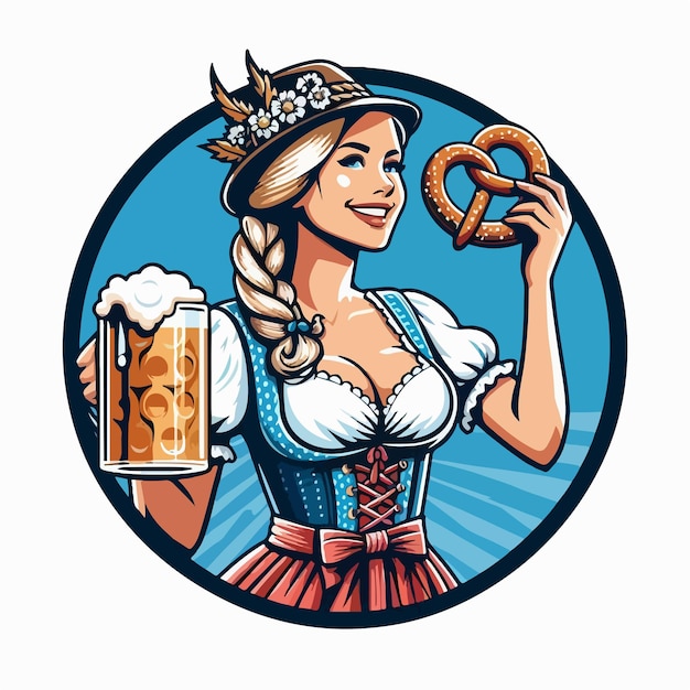 Vector image of the oktoberfest celebration