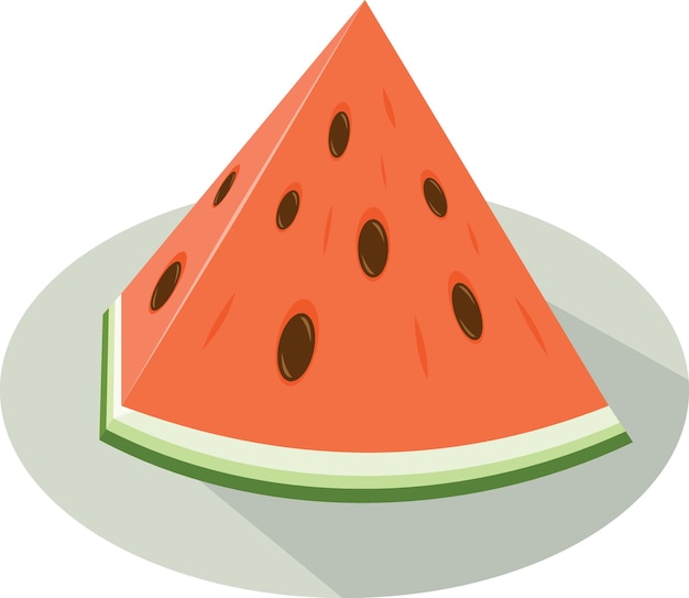 Vector Image Of A Slice Of Watermelon Food Illustration