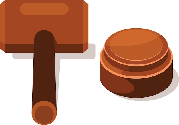 Vector Image Of A Small Mallet Isolated On Transparent Background