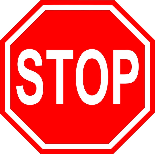 Vector Image Of Stop Signal Traffic Sign Color Graphics Of International Road Sign In Transport