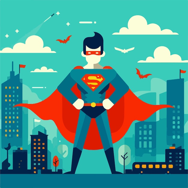 vector image of a super hero