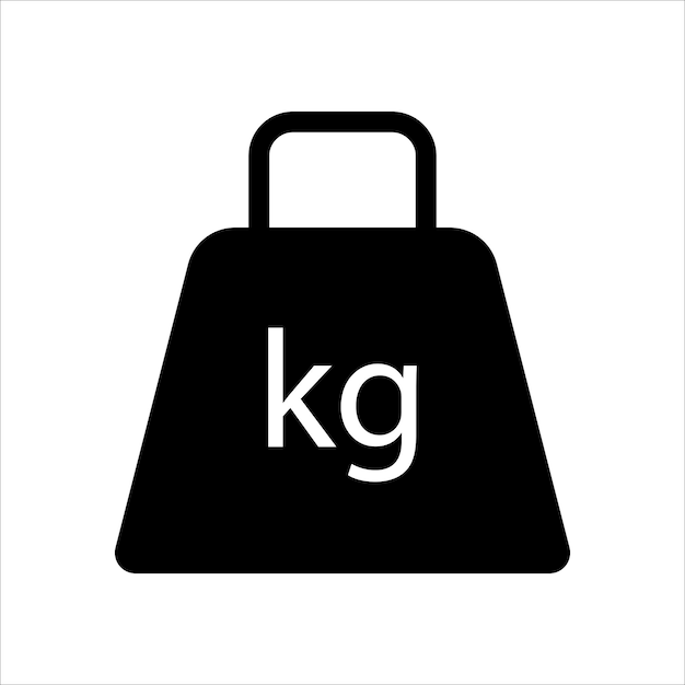 vector image symbol of object weight in kilograms