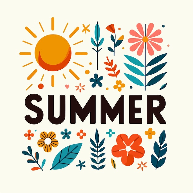 Vector images with a summer theme