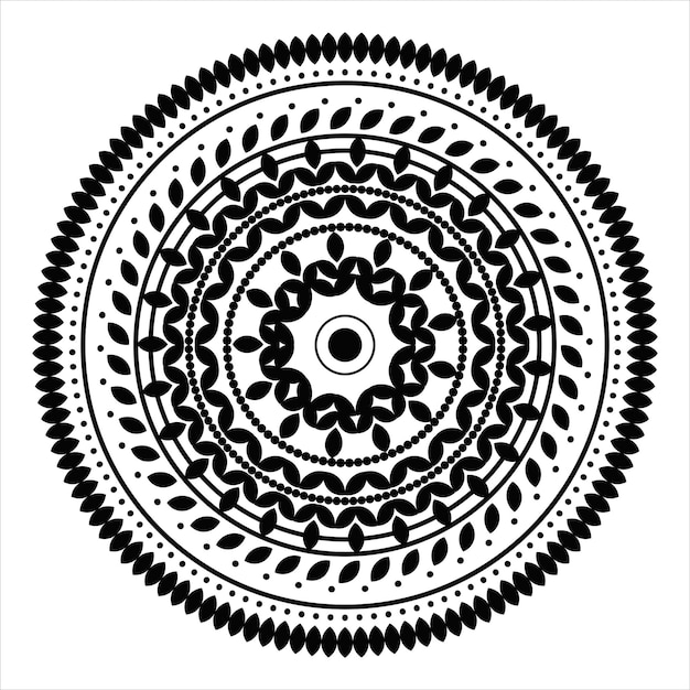 Vector Indian mandala art design free vector