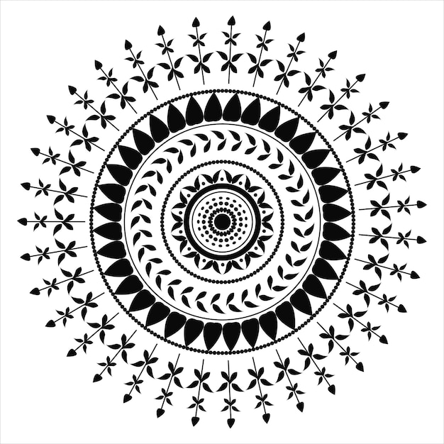 Vector Indian mandala art design free vector