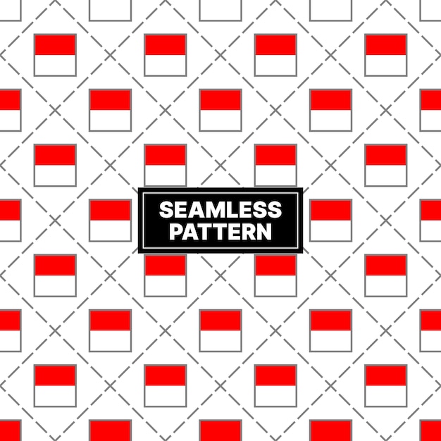 vector indonesia flag seamless pattern