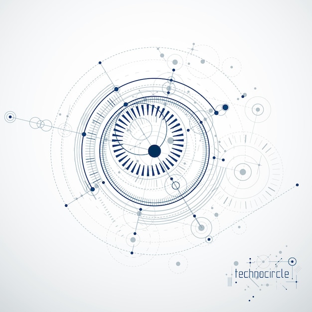 Vector industrial and engineering background, future technical plan. Abstract blueprint of mechanism, mechanical scheme.