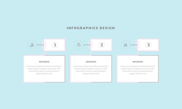 Vector Infographic arrow design with 3 options or steps.