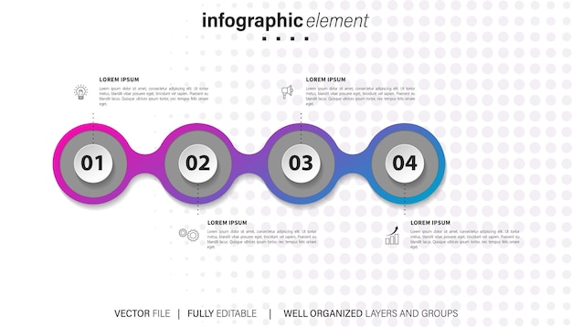 Vector infographic business banner template design