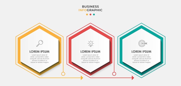 Vector Infographic design business template with icons and 3 options or steps. Can be used for process diagram, presentations, workflow layout, banner, flow chart, info graph