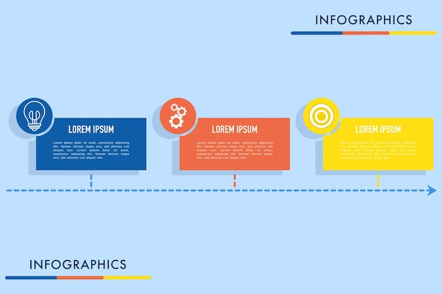 Vector infographic design template with 3 options or steps sections segments Business concept