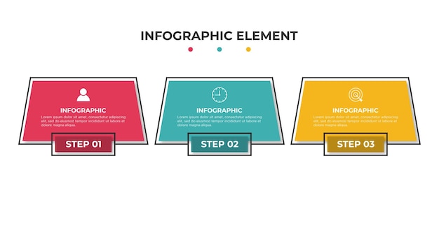 Vector infographic design template with 3 options or steps