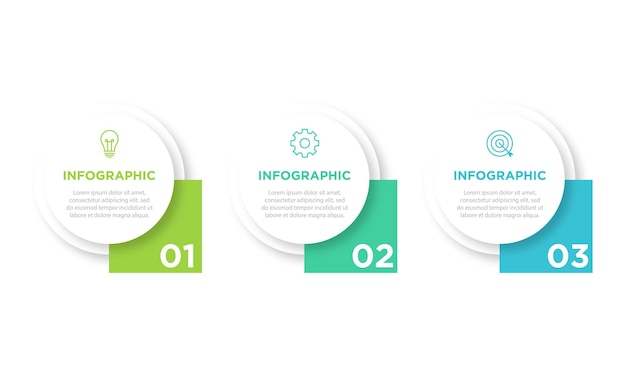 Vector infographic design template with 3 options or steps